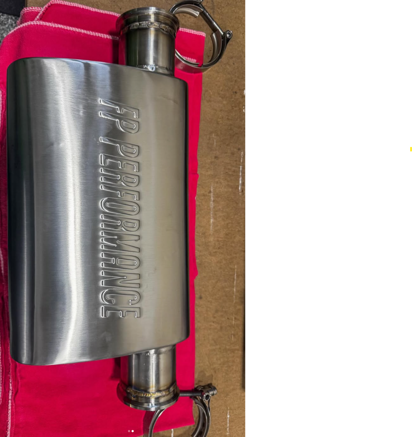 FP Performance Street Series Chambered Muffler – Same-Side Offset/Offset – Mustang Cobra IRS – (PRE-ORDER NOW)