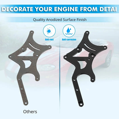 Driver-Side LS Truck Alternator & Power Steering Relocation Bracket Kit (1999–2014)