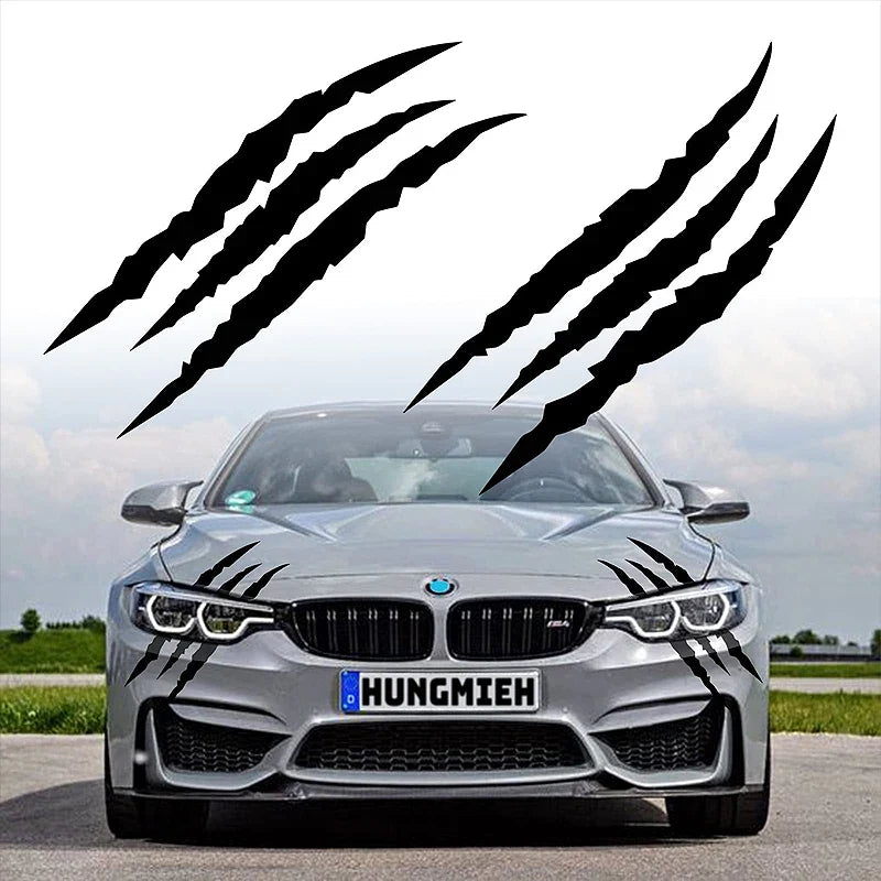 Ghost Claw Hood Vinyl Sticker | Creative Reflective Modification Decal for Cars