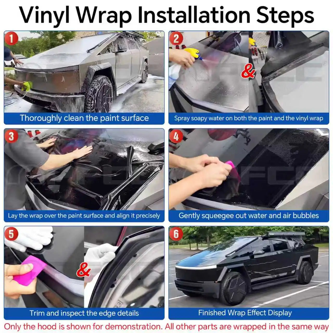 Precut Color Change PPF for Tesla Model 3 Highland (2024–2025) | Black & Glacier Blue PET Film