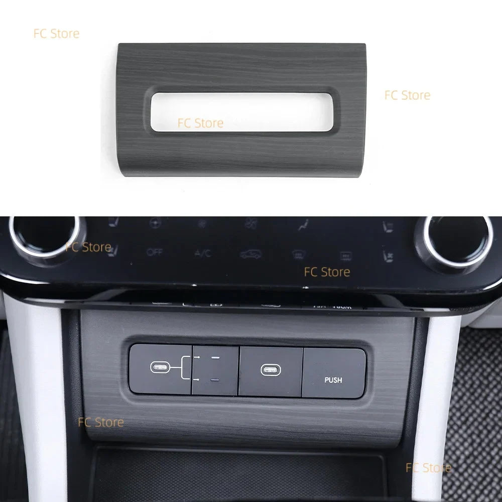 For Hyundai Tucson NX4 2025 2026 Center Console USB Port Frame Trim