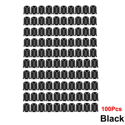 AUTCOAT Tire Stem Valve Caps | Universal Plastic Valve Covers for Cars, Trucks, Bikes