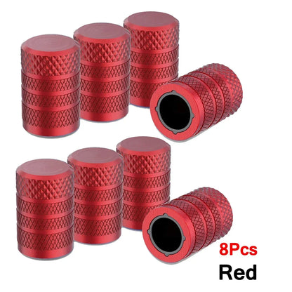 Aluminum Tire Valve Caps 4/8/12 Pack | Corrosion Resistant Universal Stem Covers