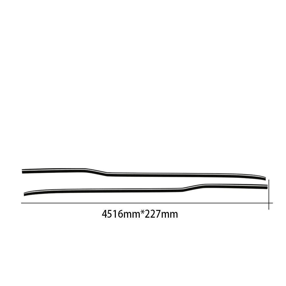 Full-Coverage Racing Stripe Kit | Door Side, Hood, Rear, Waistline & Skirt Vinyl Decal