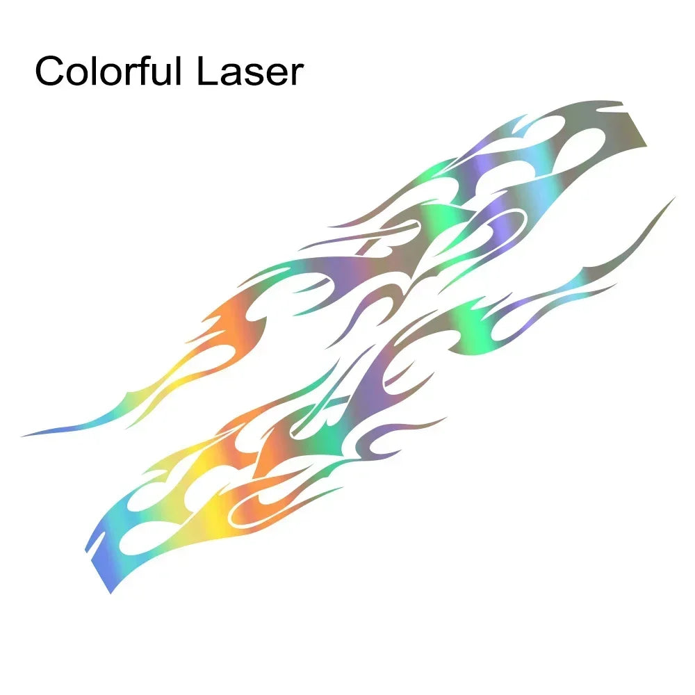 Flame Graphics Side Body Sticker | 2-Piece Universal Vinyl Sports Racing Decal