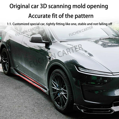 ABS Side Skirt Extension Body Kit for Tesla Model Y Juniper (2025) | Fast Aero Gloss Finish