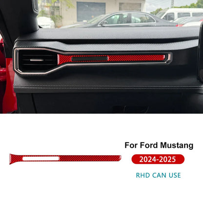 Real Soft Carbon Fiber Interior Trim for Ford Mustang GT / Dark Horse / EcoBoost (2024-2025)