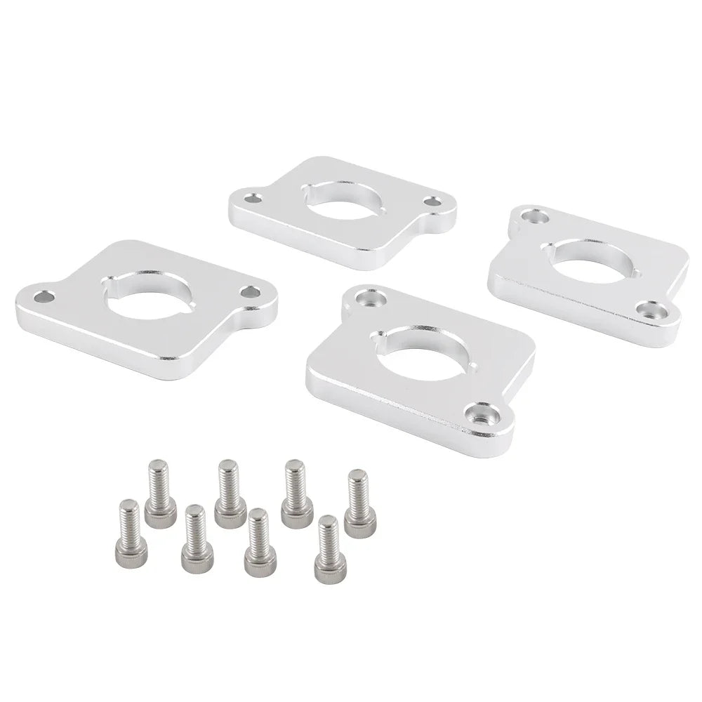 VW / Audi 1.8T 20V to 2.0 TFSI / R8 Coilpack Adapter Plate Set Billet Aluminum (Silver) for A3 / S3 / A4 / A6 / TT MK1 / Golf MK4 / GTI / Jetta / Beetle / Passat 1996 - 2011