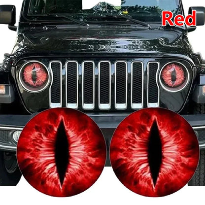 Beast Eyes Headlight Decals – Car & Jeep Headlight Sticker | 6 Colors | Universal Fit