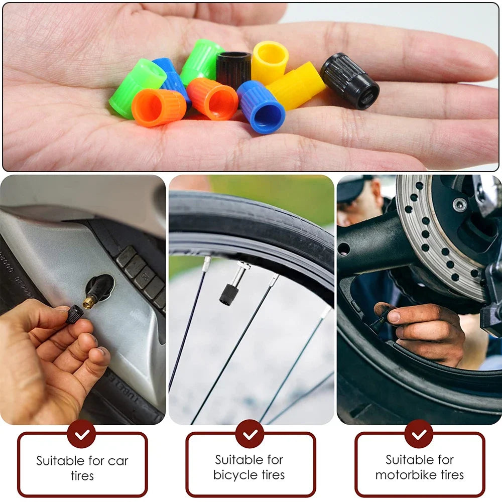 10 Pcs Universal Car Valve Plastic Cap Set | Tire Dust Cover for Car Motorcycle Truck