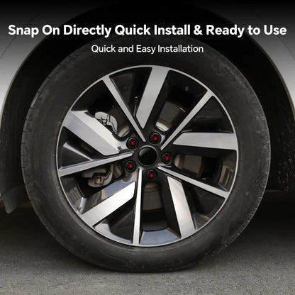 20Pcs Universal Black Car Wheel Hub Nut Protective Caps | ABS Rust Proof Waterproof Tire Nut Covers