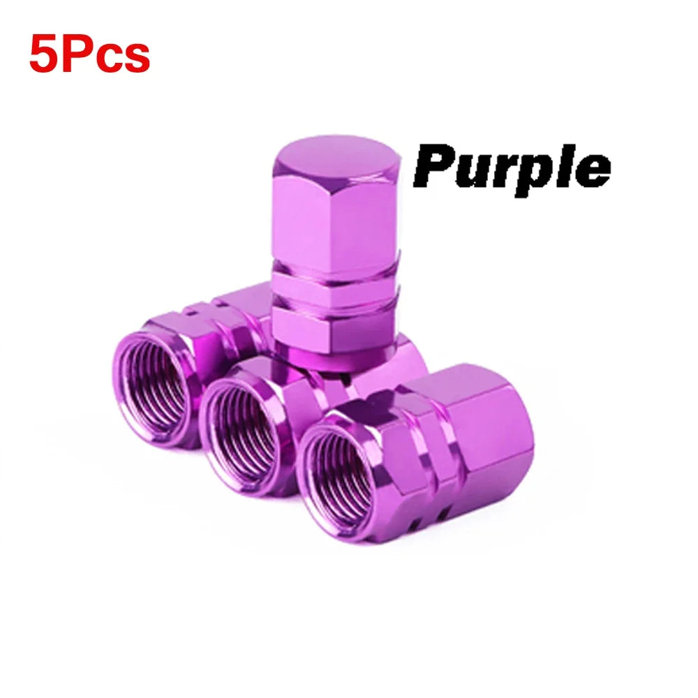 Aluminum Alloy Tire Valve Caps | 5 or 10 Pack Waterproof Dustproof Stem Covers