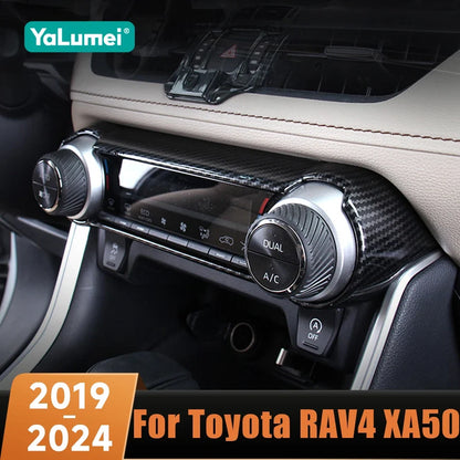 Center Console AC Switch Trim Panel for Toyota RAV4 XA50 2019-2024 Hybrid
