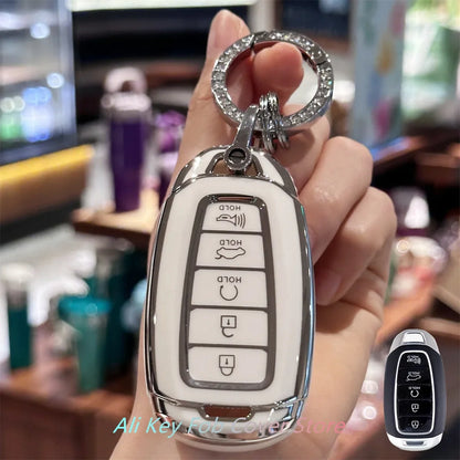 Hyundai Key Fob Cover TPU for Elantra GT Sport Santa Fe Palisade Kona