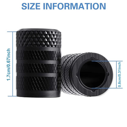 Aluminum Tire Valve Caps 4/8/12 Pack | Corrosion Resistant Universal Stem Covers