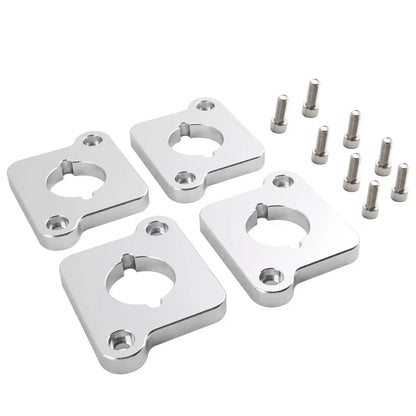 VW / Audi 1.8T 20V to 2.0 TFSI / R8 Coilpack Adapter Plate Set Billet Aluminum (Silver) for A3 / S3 / A4 / A6 / TT MK1 / Golf MK4 / GTI / Jetta / Beetle / Passat 1996 - 2011