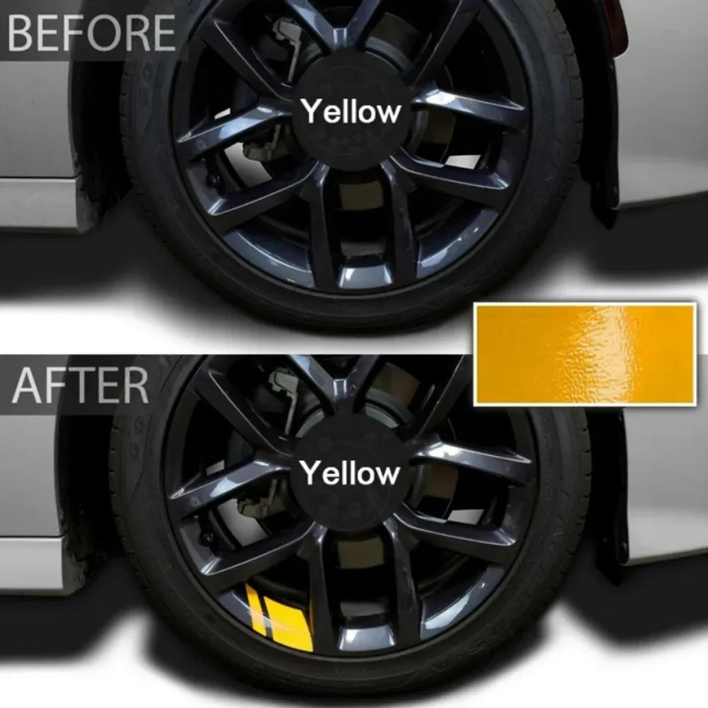 Reflective Wheel Hub Decal Set (6 Pcs) – Rim Cover Sticker | Dodge, Chrysler & Jeep | Red, Yellow, Black