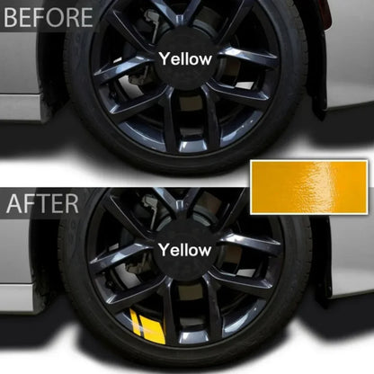 Reflective Wheel Hub Decal Set (6 Pcs) – Rim Cover Sticker | Dodge, Chrysler & Jeep | Red, Yellow, Black