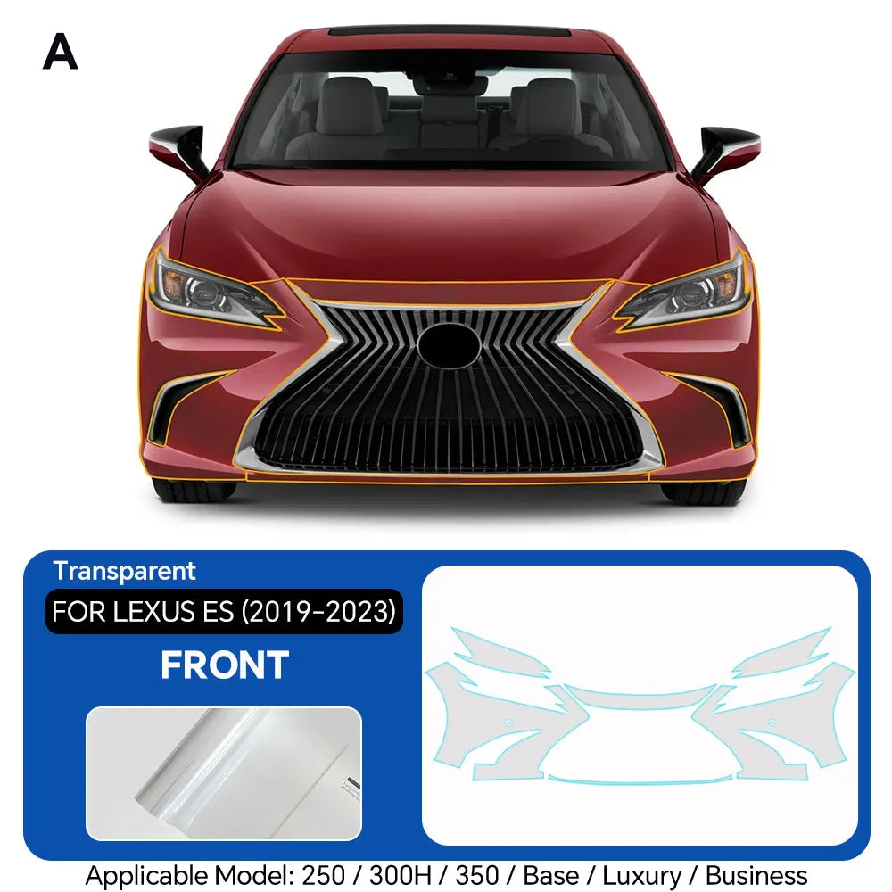 Precut PPF for Lexus ES 250 / 300h / 350 (2019–2023) | TPU Paint Protection Film Clear Bra