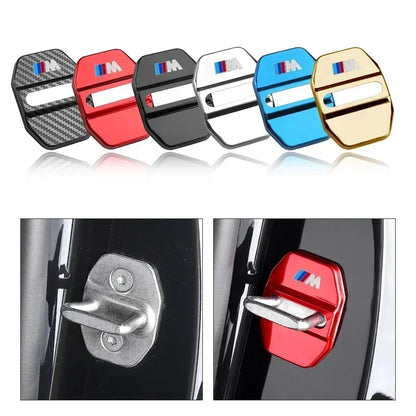 BMW Carbon Fiber Car Door Lock Cover Sticker Set (4-Piece) for E30 / E36 / E39 / E46 / E60 / E70 / E87 / E90 / E91 / F10 / F20 / F30