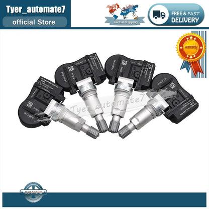 4Pcs TPMS Tire Pressure Sensor 433MHz 9673198580 | For Citroen C4 C5 C6 C8 Peugeot 207 307 407 508 607 807 1007