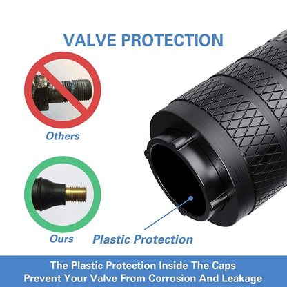 Aluminum Tire Valve Caps 4/8/12 Pack | Corrosion Resistant Universal Stem Covers