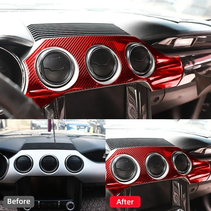 Carbon Fiber Dashboard Panel Trim for Ford Mustang GT (2015-2021) | Interior Decal Kit
