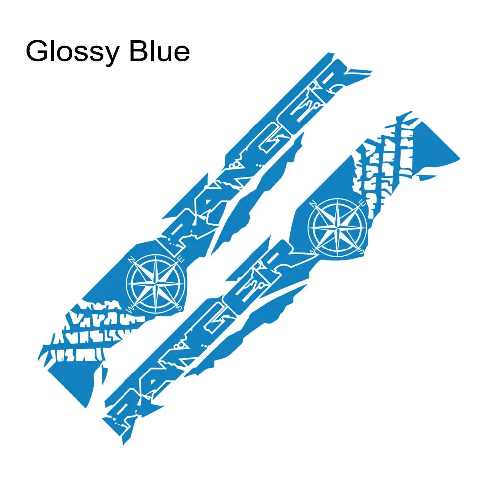 Tire Print & Compass Adventure Tail Decal for Ford Ranger Raptor Pickup | Off-Road Vinyl Graphics