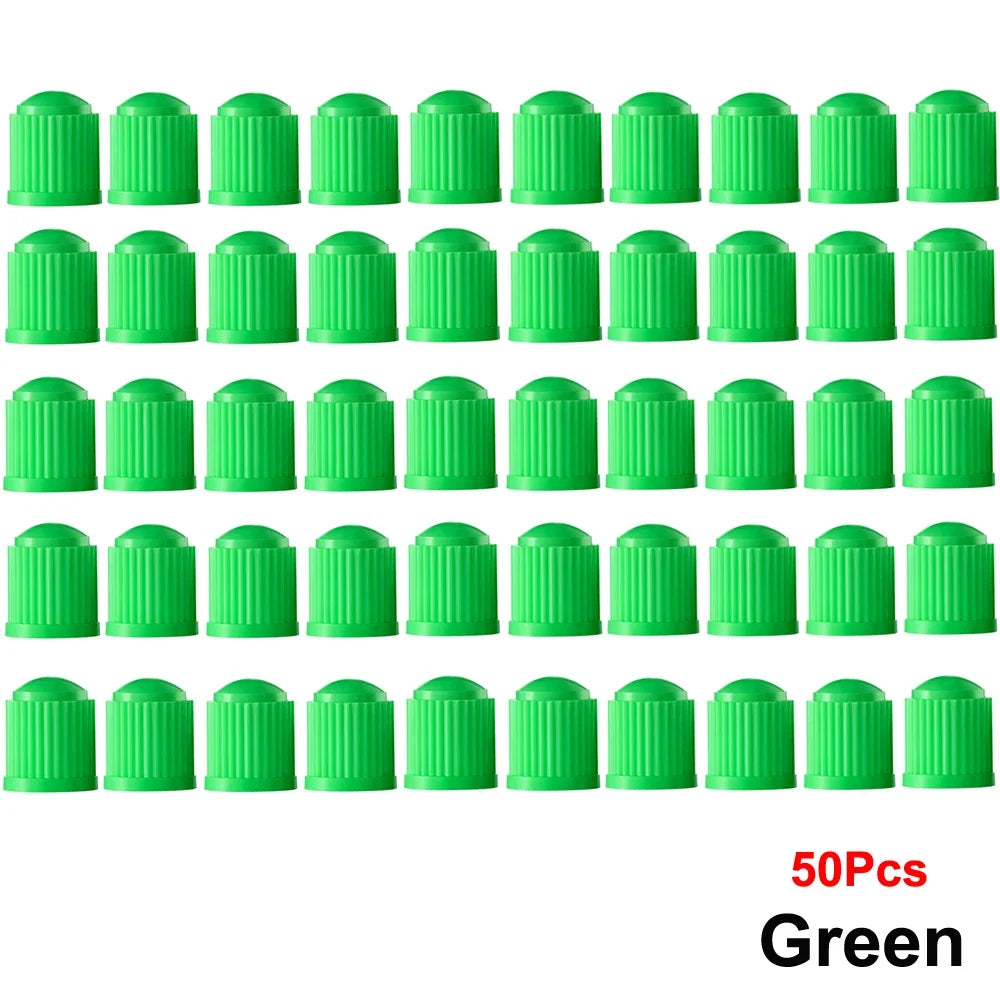 AUTCOAT Tire Stem Valve Caps | Universal Plastic Valve Covers for Cars, Trucks, Bikes