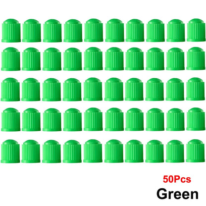 AUTCOAT Tire Stem Valve Caps | Universal Plastic Valve Covers for Cars, Trucks, Bikes
