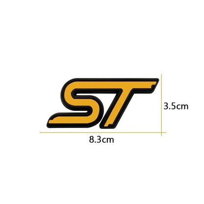 3D Metal ST Badge | Body & Trunk Emblem for Ford Everest / Fiesta / Ecosport / Focus