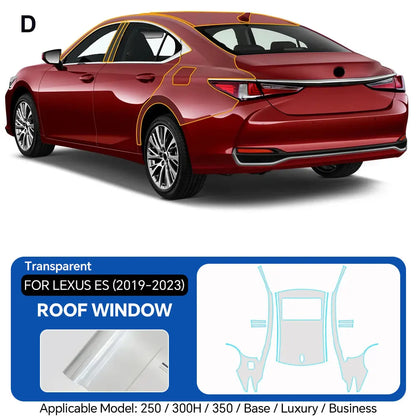 Precut PPF for Lexus ES 250 / 300h / 350 (2019–2023) | TPU Paint Protection Film Clear Bra