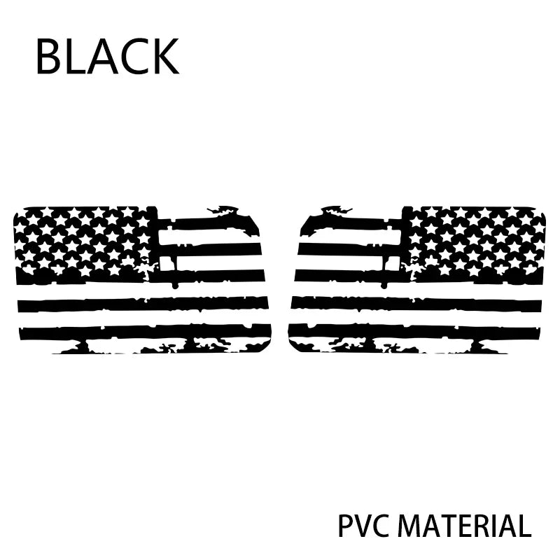 USA Flag Rear Window Decorative Decal for Jeep Wrangler (2021–2024) | Vinyl Cover Sticker