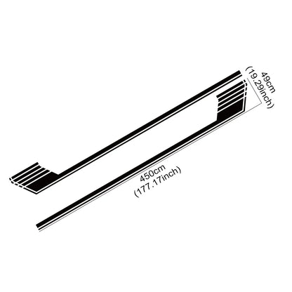 Long Side Door Skirt Stripe Decal for Ford F-150 Raptor | Self-Adhesive Vinyl Kit
