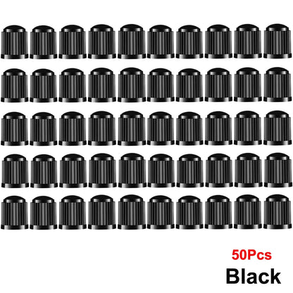 AUTCOAT Tire Stem Valve Caps | Universal Plastic Valve Covers for Cars, Trucks, Bikes