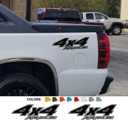4x4 Rear Bed Side Decal for Chevrolet Avalanche | Pickup Truck Vinyl Graphic Sticker
