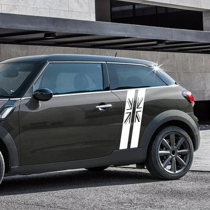 Union Jack Door Side Stripe Decal for Mini Cooper S (R55, R56, F55, F54, F60, R57, R59) | England Flag Vinyl