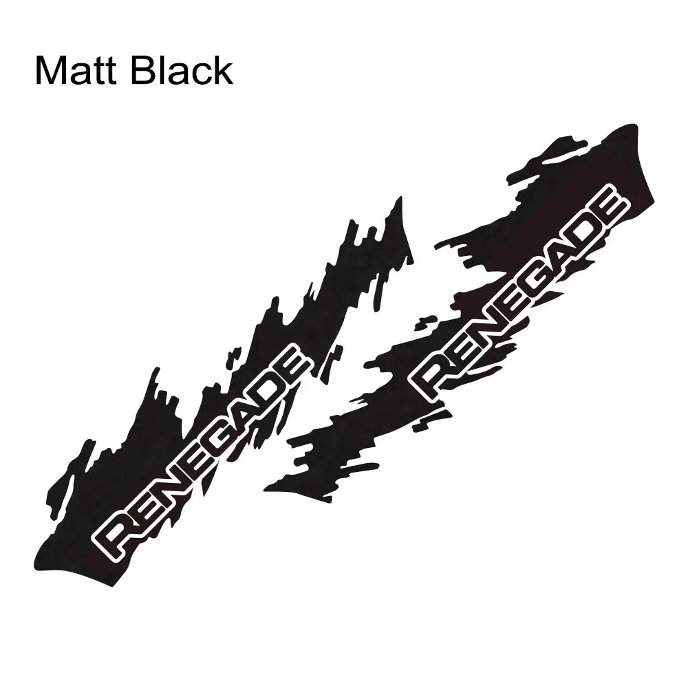 Splash Motor Door Side Skirt Decal for Jeep Renegade / JK | 2-Piece Vinyl Film Graphic