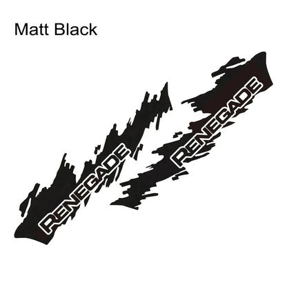 Splash Motor Door Side Skirt Decal for Jeep Renegade / JK | 2-Piece Vinyl Film Graphic
