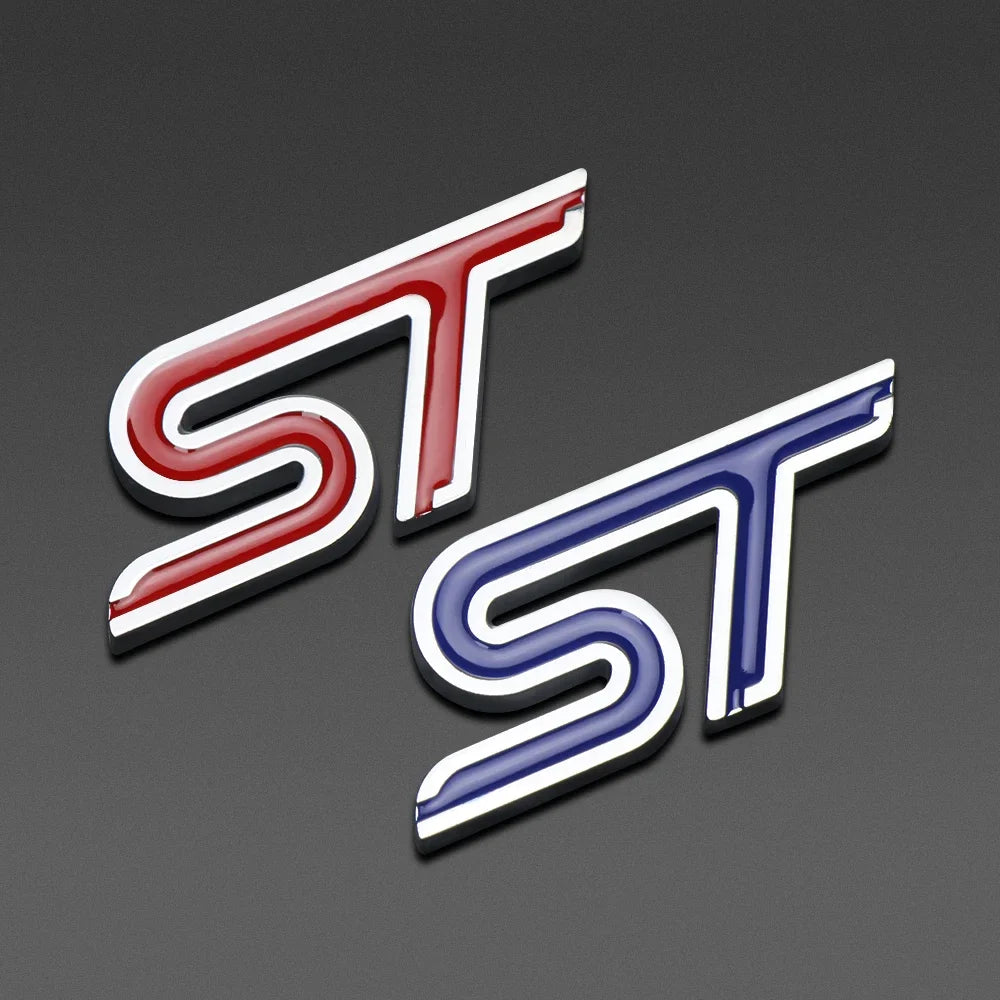 Aluminum Alloy ST Emblem | Grille, Body & Trunk Sticker for Ford ST Models