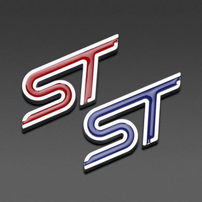 Aluminum Alloy ST Emblem | Grille, Body & Trunk Sticker for Ford ST Models