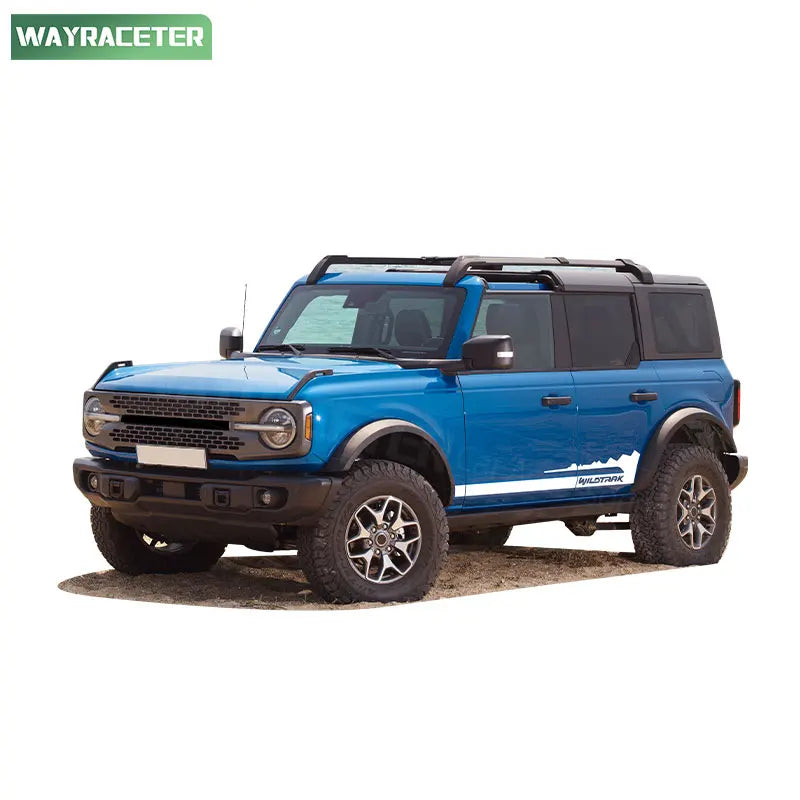 Carbon Fiber Door Side Stripe Decal for Ford Bronco 2-Door & 4-Door (2021–2024) | Wildtrak Vinyl 2-Piece Kit