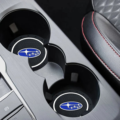 Subaru Silicone Anti-Slip Car Cup Holder Coaster 2-Piece Set for Forester / Impreza / Outback / Legacy / Tribeca / WRX / XV