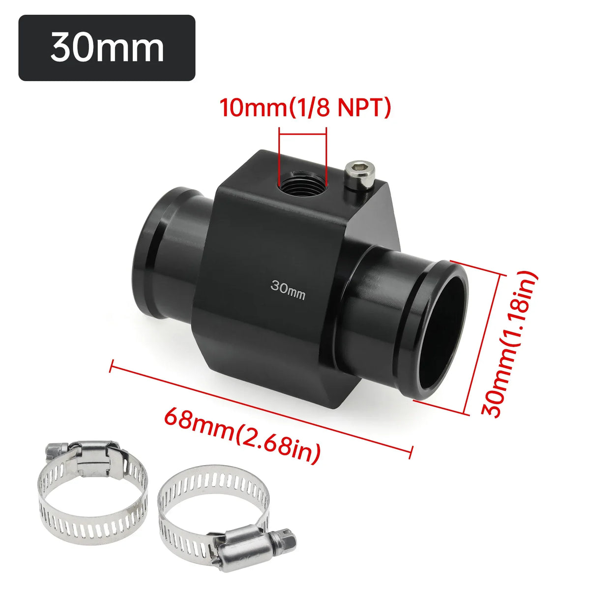 HD Universal Water Temperature Voltmeter Gauge | 2 in 1 Digital Car Gauge with Temp Sensor 10mm