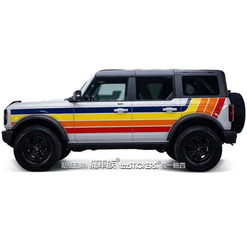 Full-Body Appearance Modification Sport Vinyl Decal Kit for Ford Bronco | Customized PVC Wrap