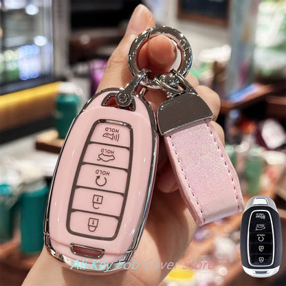Hyundai Key Fob Cover TPU for Elantra GT Sport Santa Fe Palisade Kona