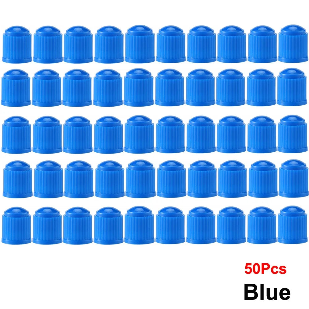 AUTCOAT Tire Stem Valve Caps | Universal Plastic Valve Covers for Cars, Trucks, Bikes