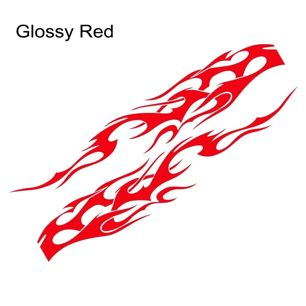 Flame Graphics Side Body Sticker | 2-Piece Universal Vinyl Sports Racing Decal
