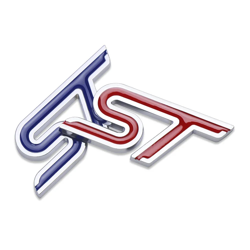 Aluminum Alloy ST Emblem | Grille, Body & Trunk Sticker for Ford ST Models