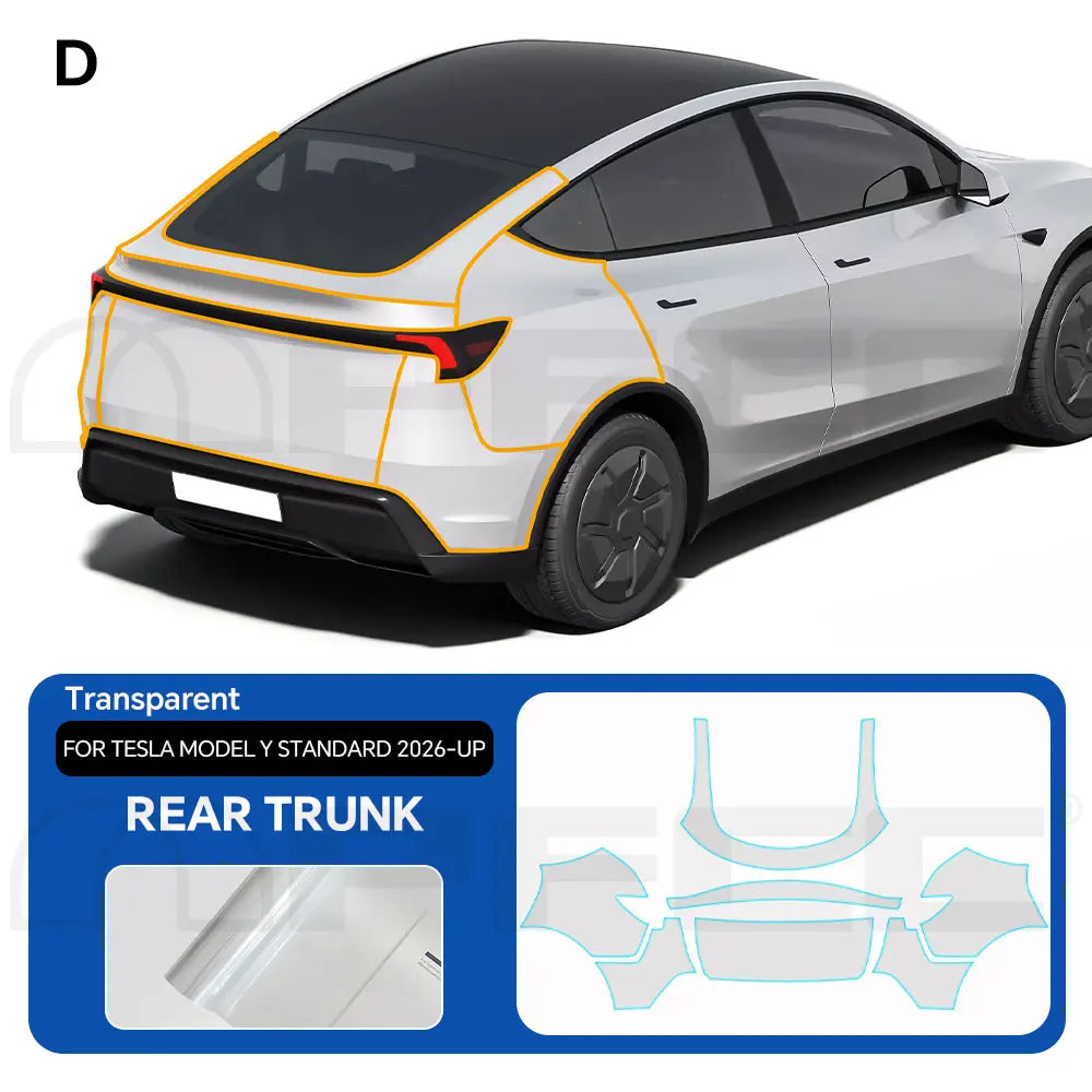Precut PPF for Tesla Model Y Standard (2026+) | TPU Paint Protection Film Clear Bra